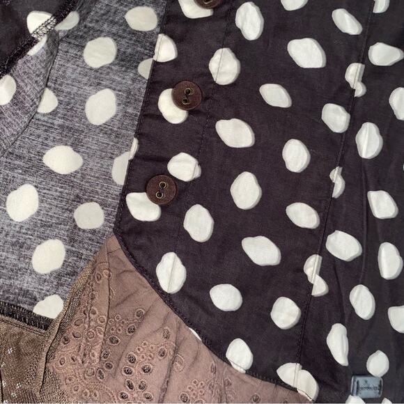 Jean Bourget French Designer Girls sz 6 Brown Polka Dot Jacket Tulle Ruffle - Picture 8 of 10